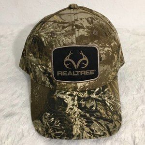Realtree Camo Cap Tan Brown Green Antler Logo Hat Adjustable
